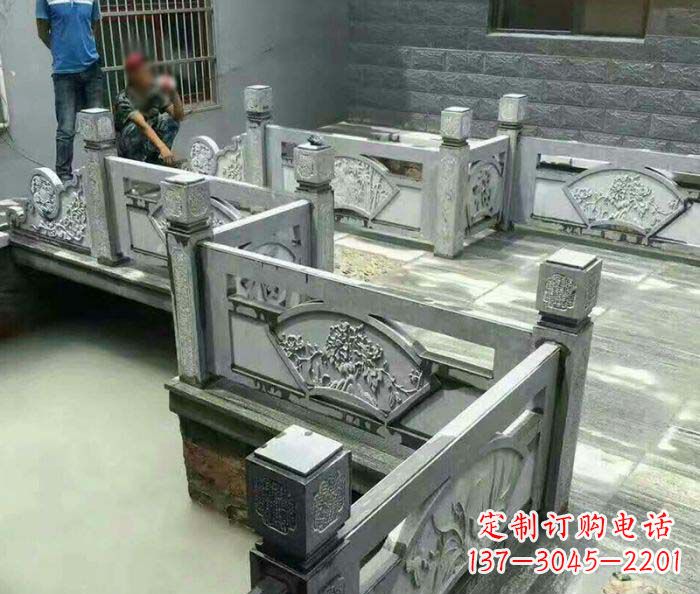 淄博园林景观仿古石浮雕栏板 (4)