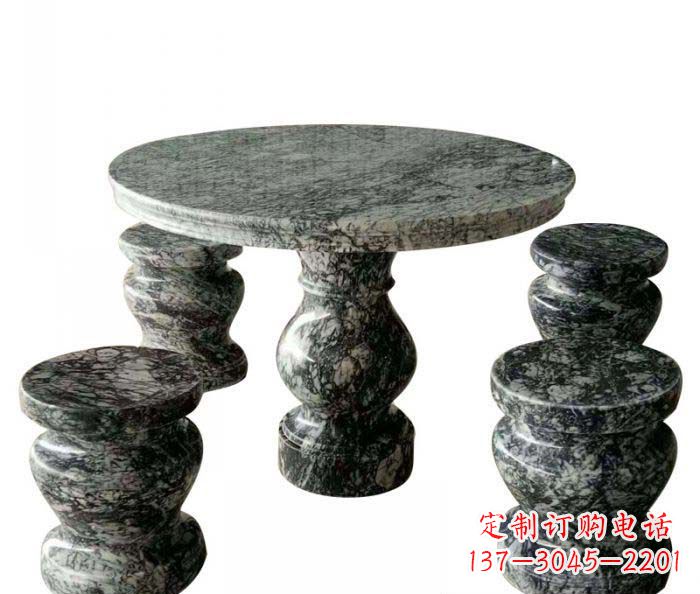 淄博园林景观圆形石桌凳