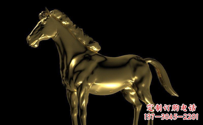 淄博园林马动物景观铜雕