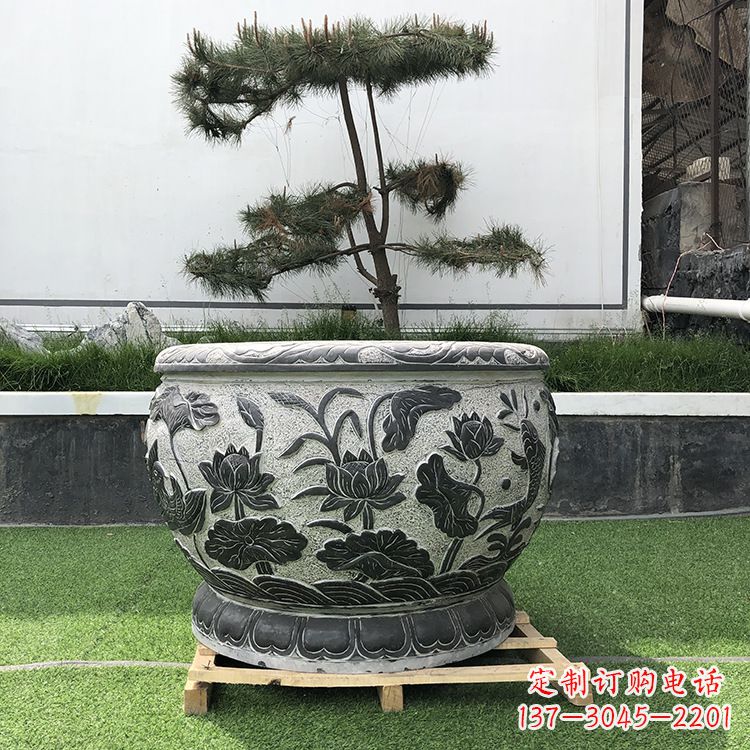 淄博园林石雕水缸