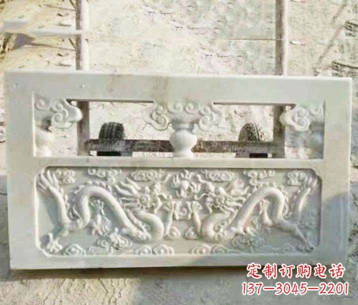 淄博园林石浮雕栏板景观石雕