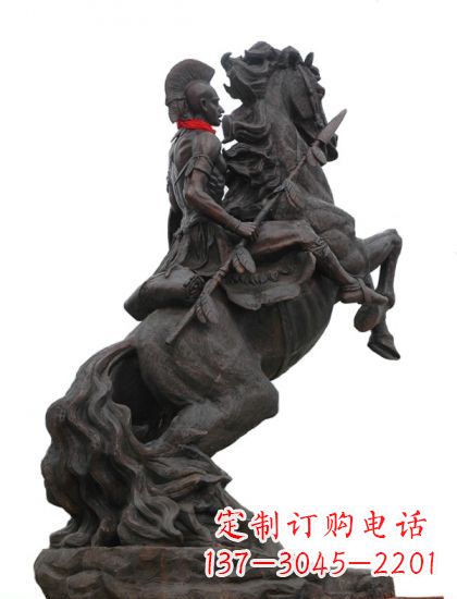 淄博战士与马 铸铜雕塑