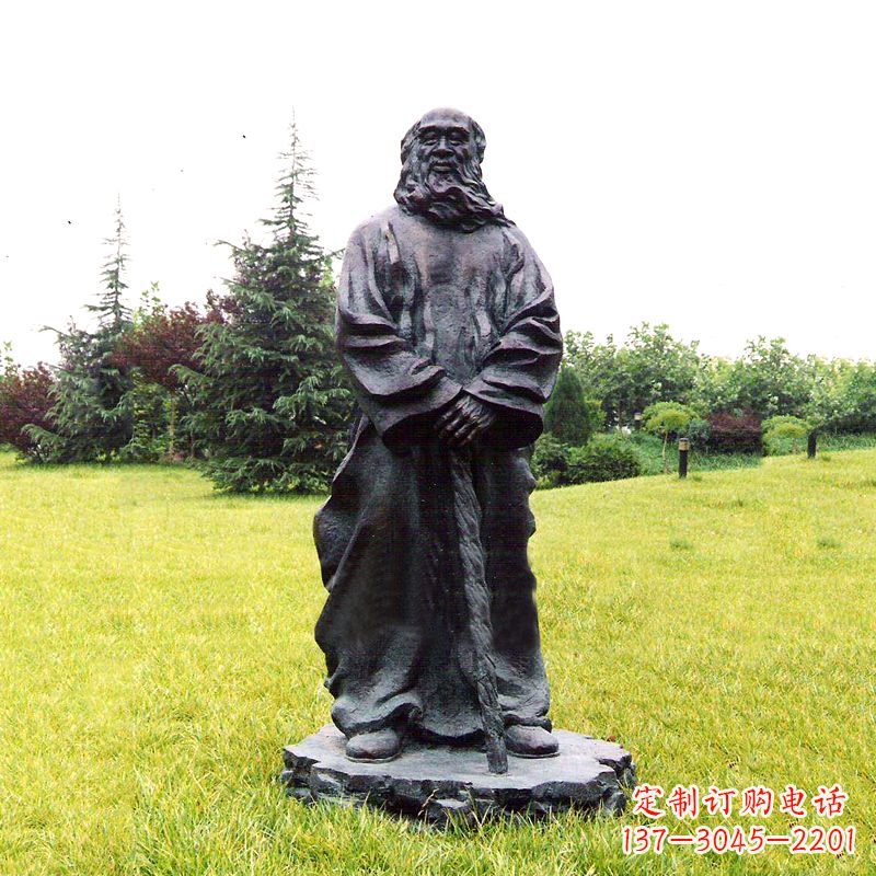 淄博张大千铜雕像-公园近代名人著名人物雕塑
