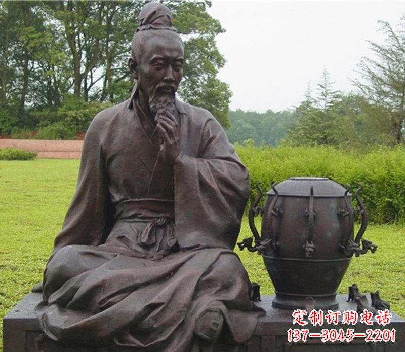 淄博张衡科学家铜雕