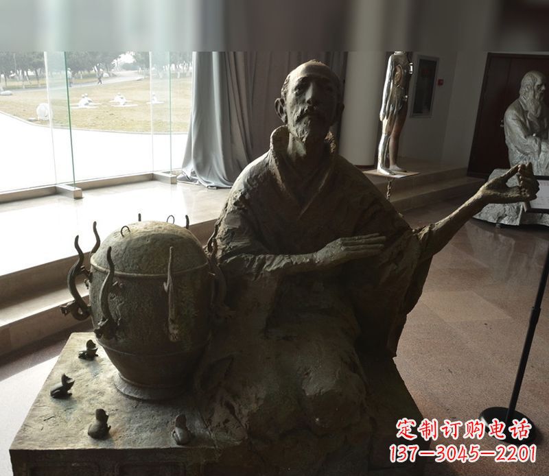 淄博张衡铜雕