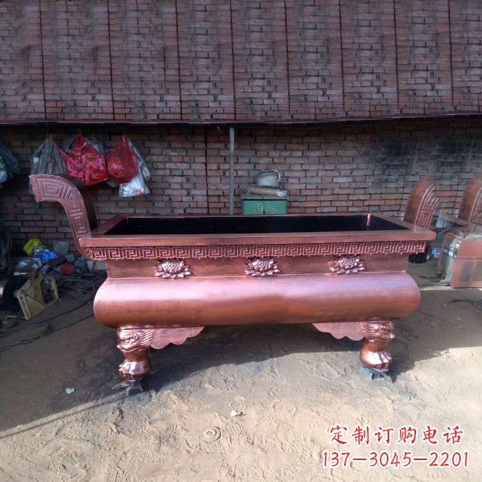 淄博长方形铜香炉