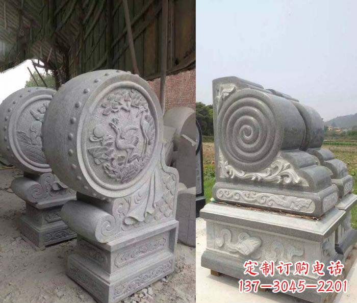 淄博招财抱鼓石大理石门墩