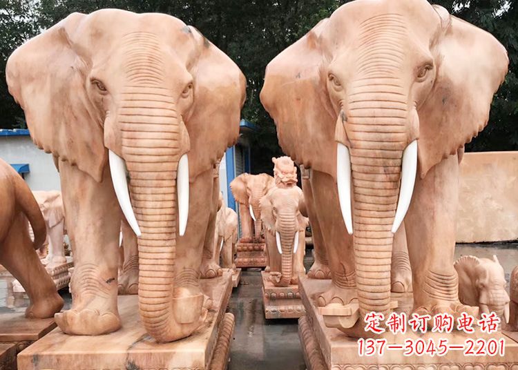 淄博招财大象石雕