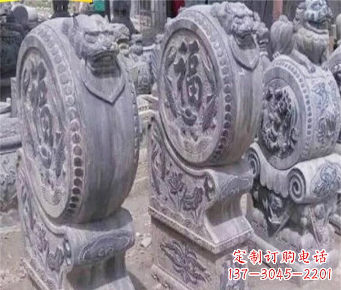 淄博招财石门墩仿古抱鼓石