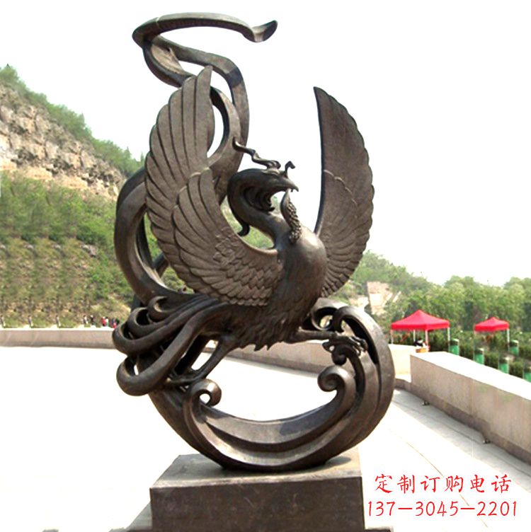 淄博中国古代神话中的创世神朱雀景观铜雕