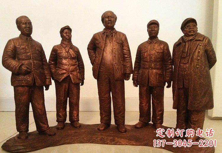 淄博中国近代伟人系列铜雕像
