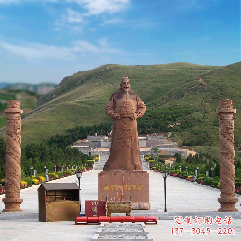 淄博中国历史名人大型李世民景观雕塑
