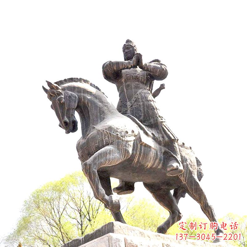 淄博中国历史名人民族英雄霍去病铜雕塑