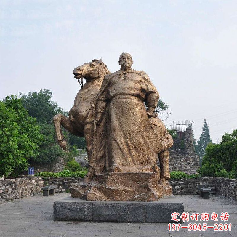 淄博中国历史名人明太祖朱元璋铜雕像