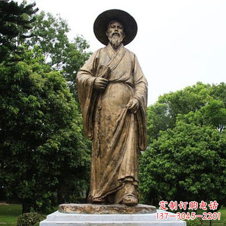 淄博中国历史文化名人北宋文学家苏轼苏东坡铜雕像