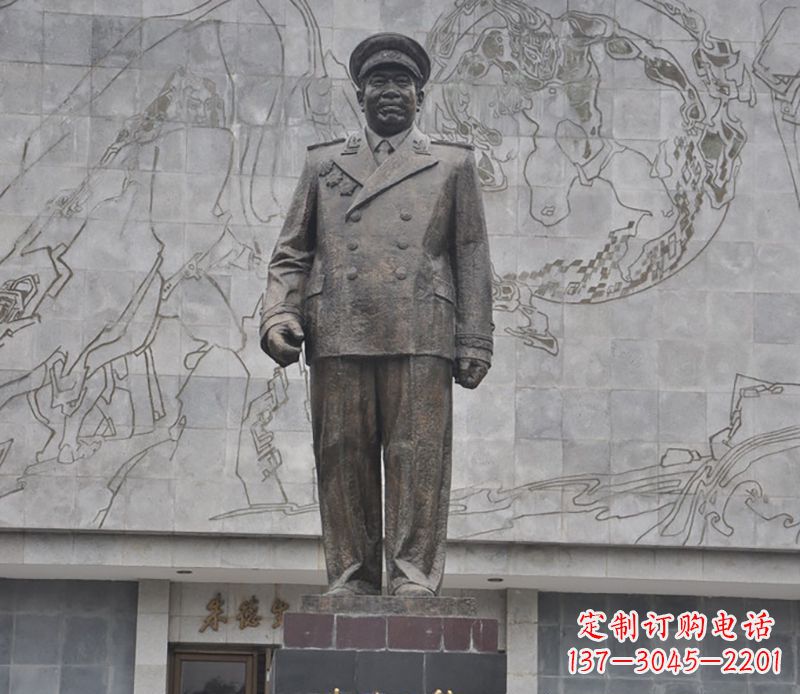 淄博朱德人物铜雕 