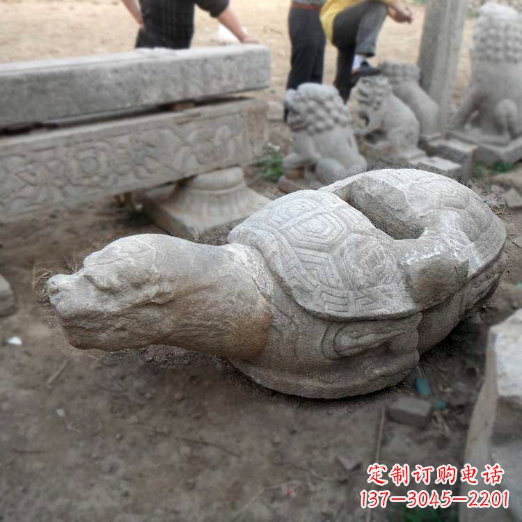 淄博朱雀站在赑屃上的石雕