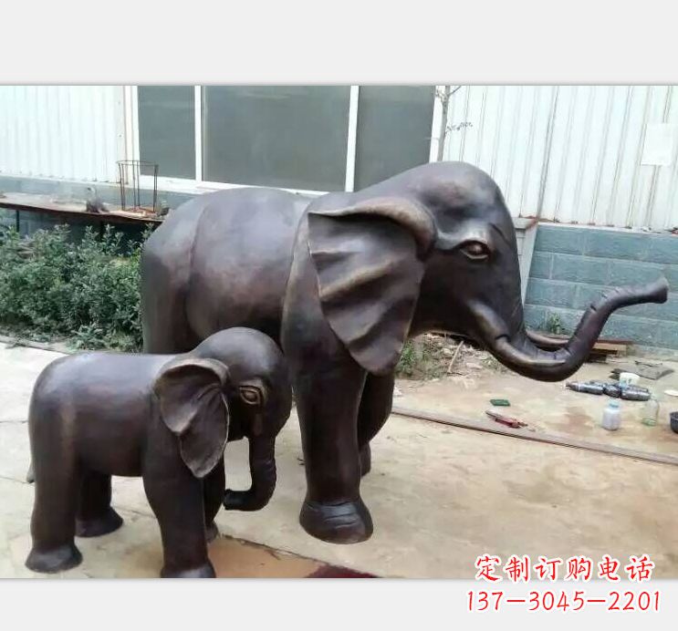 淄博铸铜公园大象雕塑