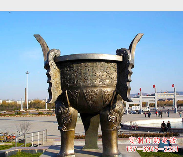 淄博铸铜广场圆形景观香炉