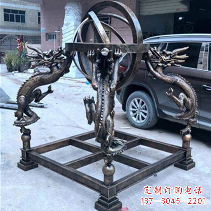 淄博铸铜浑天仪景观雕塑摆件