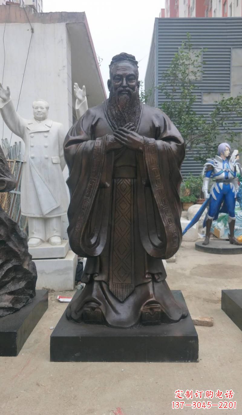淄博铸铜孔子雕塑