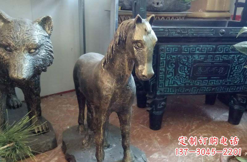 淄博铸铜马雕塑222