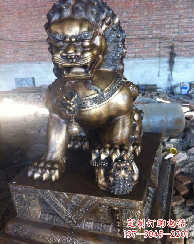 淄博铸铜母子狮子雕塑