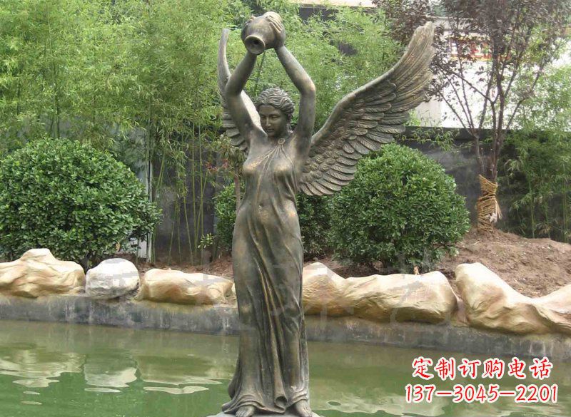 淄博铸铜欧式人物喷泉雕塑
