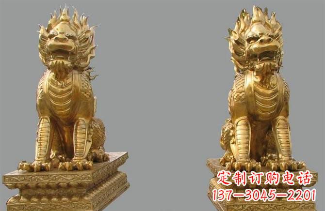 淄博铸铜麒麟雕塑222