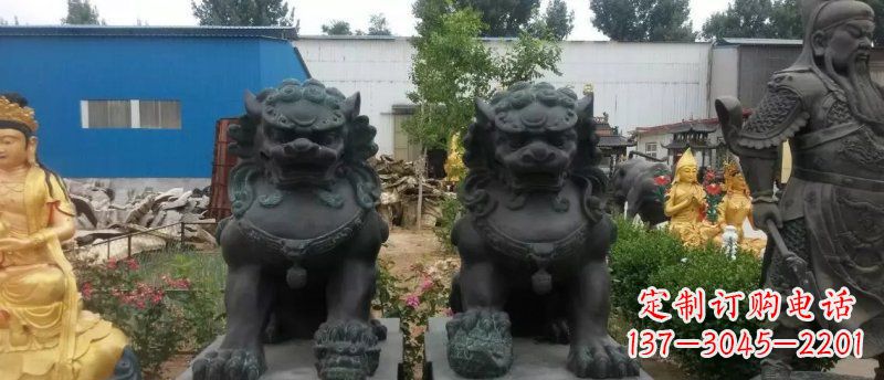 淄博铸铜狮子看门狮子铜雕