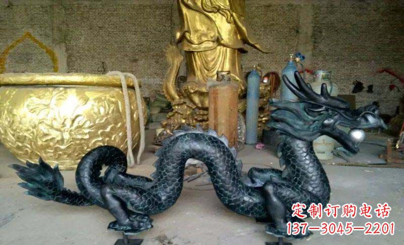 淄博铸铜双龙戏珠广场铜雕