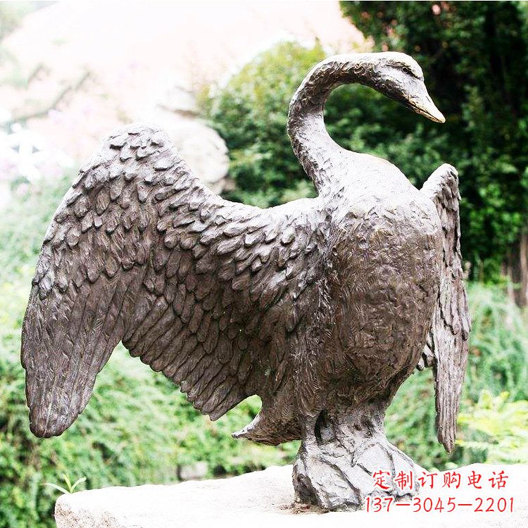 淄博铸铜天鹅雕塑
