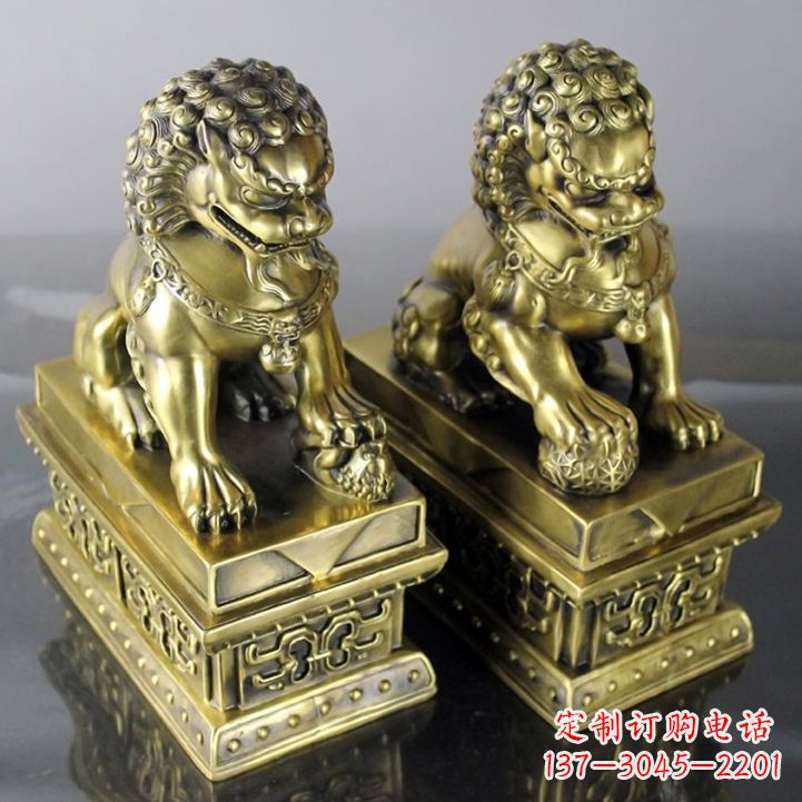 淄博铸铜天安门狮子雕塑