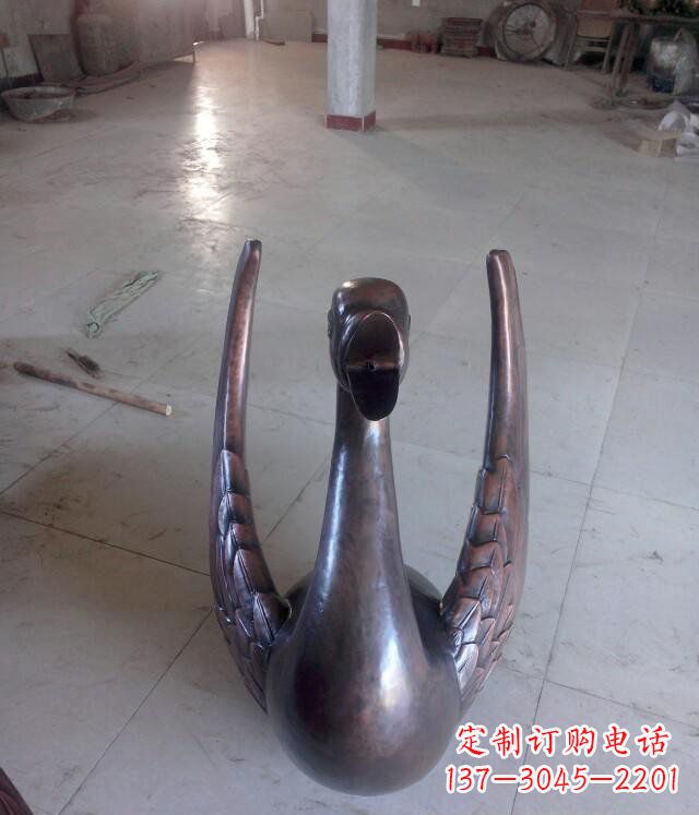 淄博铸铜天鹅公园动物铜雕