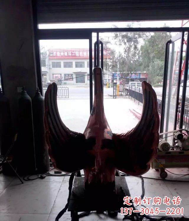 淄博铸铜天鹅公园动物铜雕 (2)