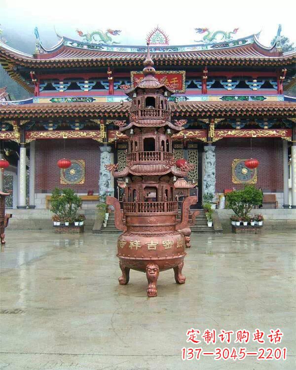 淄博宗教庙宇香炉铜雕