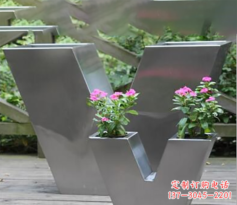 淄博花盆不锈钢雕塑