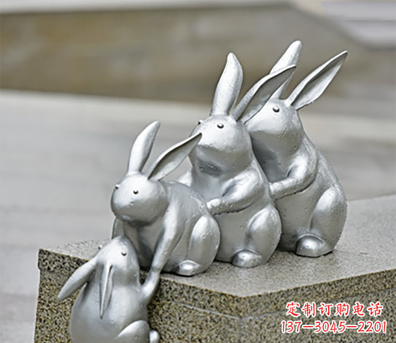 淄博兔子雕塑不锈钢