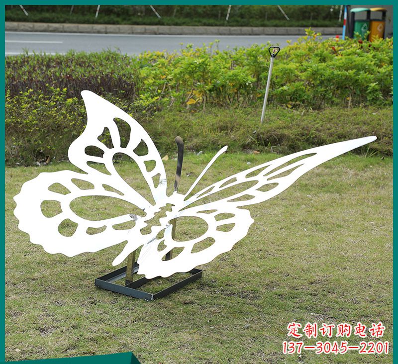 淄博蝴蝶雕塑-公园景区创意不锈钢剪影蝴蝶雕塑